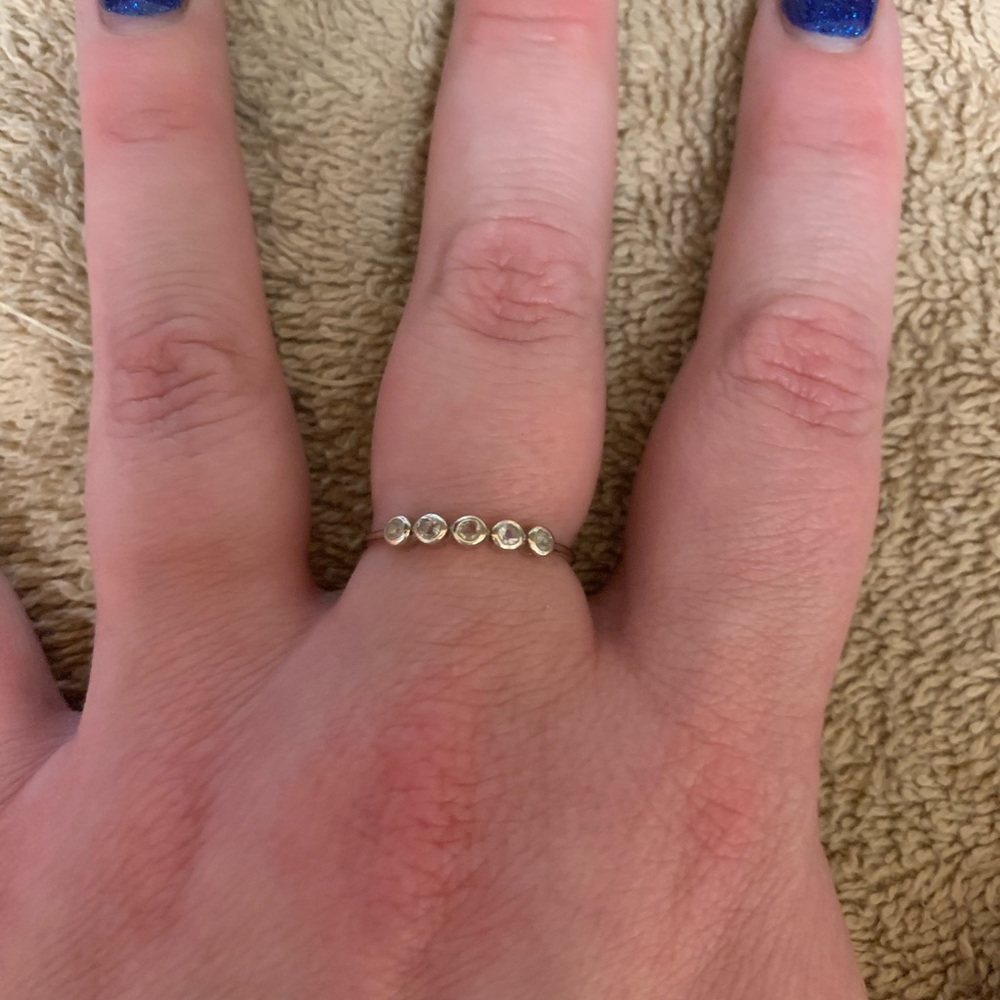 RAINBOW MOONSTONE QUIN RING STERLING SILVER